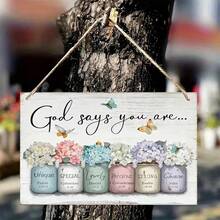 5x7.87 英寸乡村风格圣经经文木质墙饰 - 经典风格人造木印刷品，多用途二维平面墙挂，适用于客厅和卧室，英文，独特礼品之选 - 彩色 - 查看 2