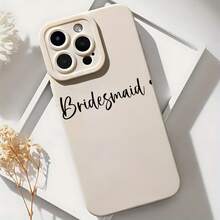 2026 nueva funda de teléfono mate, funda de teléfono con estampado de dama de honor para  17 15 Pro Max  17 14 Pro  17 13 Pro  17 12 Pro  Galaxy S23 S22 S21 S20 funda de teléfono regalo para pareja regalo de San Valentín cumpleaños - Negro - Ver 6