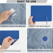 2 Pieces 7.87 X 5.9 Inch Nylon Repair Patches Nylon Fabric Patch Self-Adhesive Nylon Repair Tape Waterproof Lightweight Outdoor Gear Repair Patch Kit For Down Jacket Clothing Tent Bag - Multicolor - View 5