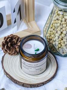 FAMILY SHIP 100g/1pc Mint Scented Candle, Smokeless Burning, Long-Lasting Fragrance, Suitable For Bathroom, Workout, Sleeping, Home Decor, Gifts For Friends, Girlfriend, Elders, New Year, Birthday, Festivals, Mother's Day, Thanksgiving, Valentine's Day