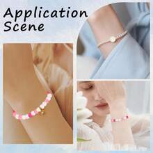 60pcs 12mm Silicone Beads For Keychain Making Mix Color Round Beads For DIY Crafts And Jewelry Making Crafts(Pink) - Multicolor - View 8