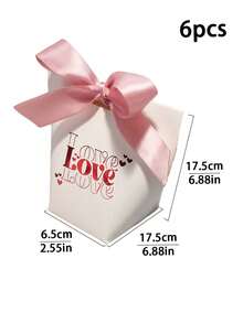 Cutie de bomboane romantice de Ziua Îndrăgostiților cu 6/12 buc, cutie cadou de ciocolată pentru petrecerea de Ziua Îndrăgostiților, ambalaj pentru favoruri - Multicolor - Vizualizare 9