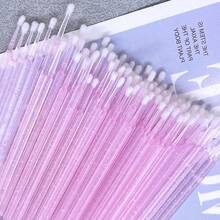 Mollie Lipper 100pcs Removing Swab Crystal Micro Brush Make Up Eyelash Extension Supplies Lashes Accessories Makeup Tools - Multicolor - View 4