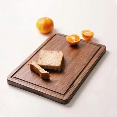 Acacia Wood Cutting Board, Chopping Board, Wooden Board, Kitchen Cutting Board For Meat, Cheese, Bread, Vegetables And Fruits, Kitchen Utensil With Juice Groove, Perfect Holiday Gift For Chefs, Multipurpose Kitchen Tool, Food Tray, Elegant Design, Durable Kitchen Accessory, Kitchen Supplies