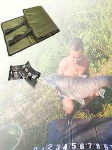 3-Layer Foldable Fishing Mat With PVC Foam Bottom, Precision Fish Scales & Measuring Tools, Green Outdoor Fishing Storage Pad For All Skill Levels, Compact Design - Multicolor - View 2