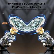 The Ultra-Thin Sleep Wireless Headphones Are Compact And Portable In-Ear Headphones With Intelligent Noise Cancellation And Super Standby Wireless Headphones, Suitable For Android-Compatible Apple Mobile Phone Gaming Headphones - 黑色 - 查看 8