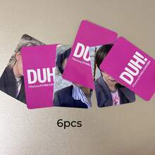 P1Harmony DUH 卡 - 双面印刷 K4 LOMO 卡，光面涂层，官方成员专辑 - P1Harmony 粉丝必备，KEEHO、THEO、JIUNG 收藏品 - （DUH！照片卡），色彩鲜艳的设计，高品质印刷，光面，Kpop 周边礼品 - 彩色 - 查看 7