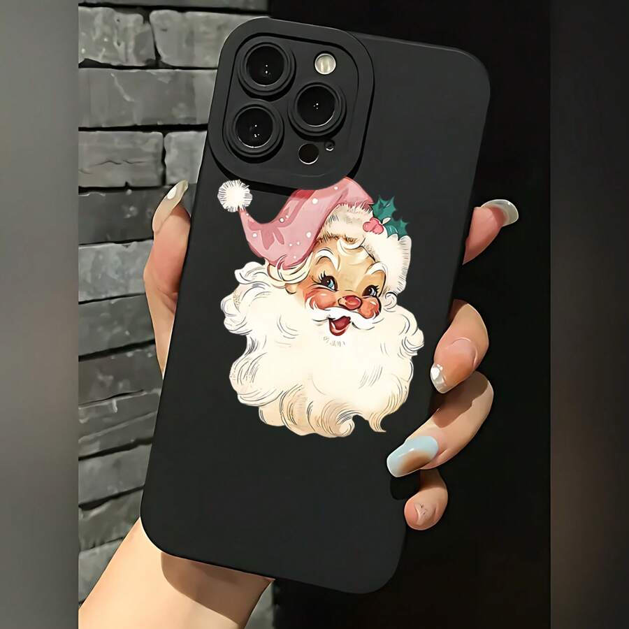 2026 nueva funda de teléfono mate, funda de teléfono diseño de Navidad de Santa Claus para iPhone 17 14 13 12 11 Pro Max y Galaxy S23 S22 S21 S20 Ultra, funda protectora para pareja, regalo para novio y novia, presente de vacaciones - Blanco antiguo - Ver 1