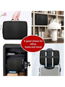 1 Stück 3-lagiger Dokumentenkoffer mit wasserabweisendem Reißverschluss, tragbare Reise-Organizer-Tasche für Zuhause für Laptop, Akten, Zertifikate - Stil - Übersicht 7