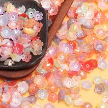 1 Bag/200Pcs 10.5mm Acrylic Small Daisy Pendant Flower Loose Beads Fashion   DIY Jewelry Making - Blue - View 4