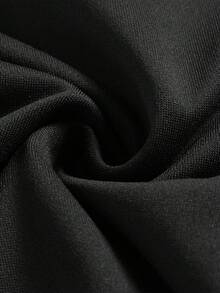 男士纯色简约百搭针织裤，十字印花，时尚有型，适合运动和休闲场合，款式多样，穿着舒适。女士们可以买来送给男友或丈夫，这将是一份很棒的礼物。 - 黑色 - 查看 9