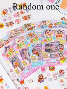 Assorted Creative Cartoon Student Stickers, Landscaping Handmade DIY Stickers, Some Styles May Have Color Variations - Multicolor - View 7