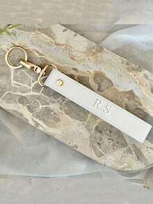 定制字母PU皮革钥匙扣、个性化腕带钥匙扣、婚礼派对礼品、汽车钥匙扣、男女通用皮革钥匙扣