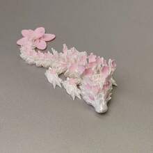 1pc 3D Printed Cherry Blossom Dragon Joint Movable Desktop Ornament - Realistic White And Pink Floral Design, Fine Craftsmanship, Perfect Birthday Gift, Home Decoration, Collectible Small Statues, Dragon Decoration, Exquisite Craftsmanship - Multicolor - View 7