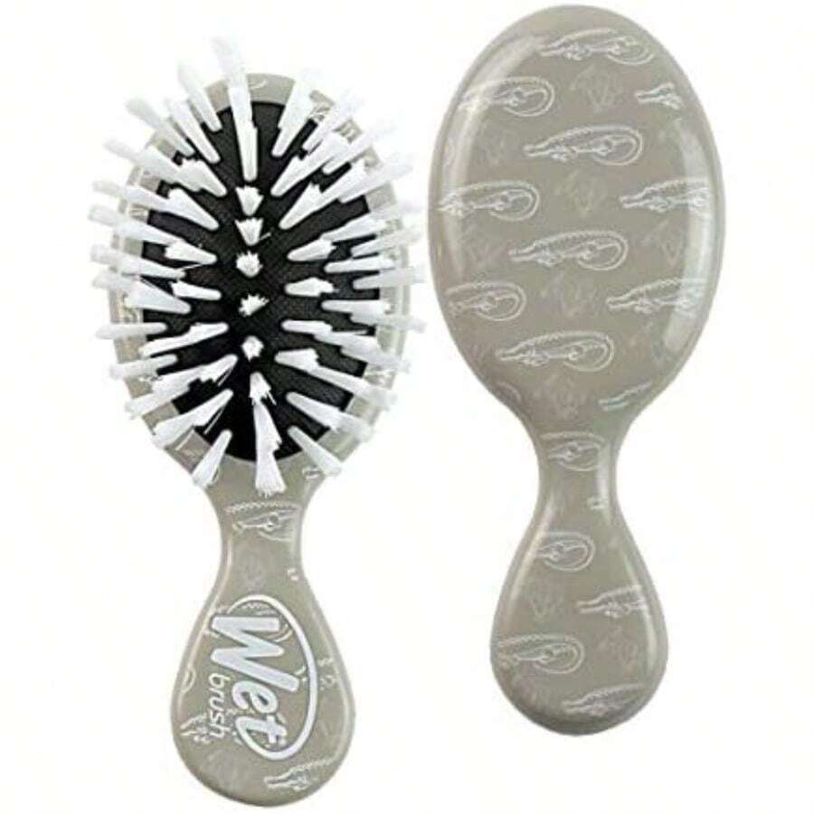 WET BRUSH, Detangling Comb, Black, Cepillo Desenredante, Desenreda Todo Tipo de Cabello, Diseño Ergonómico, Tecnología WaveTooth, Cepilla Fácil y Adiós Nudos, Color(Cocodrilo (Alligator)) - Multicolor - Ver 1