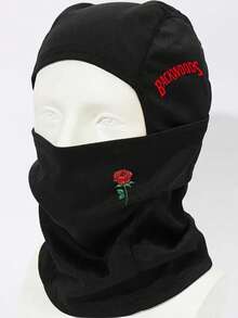 1/2/3/5pcs BackWOODS Balaclava Hat - Windproof, Dustproof, Breathable Face Mask With Letter Design - Fully Covered Neck Cover, Suitable For Cycling, Running, Skiing - , Black/White/Blue - Perfect For Cold Weather And Pollution Protection, Outdoor Sports Accessories, Sports Design, Structure, Neck Warmth, Outdoor Enthusiasts.