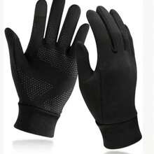 1PC Autumn/Winter Warm Gloves For Men And Women, Cycling Gloves, Windproof And Waterproof, Skiing, Biking, Outdoor Sports, Touchscreen Gloves - màu đen - Xem 7