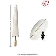 Wedding White Paper Parasol Umbrellas (1-Pack): Paper/Bamboo Umbrellas With Elegant Handle. Bridal Shower Supplies, Party Favors, Table Decorations Best Gifts, Wedding Decor, Home Decor, Room Decor Bride Birthday Graduation Birthday Decorations Party Decorations Bachelorette - White - View 12