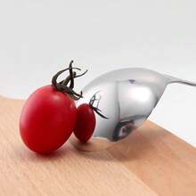 1pc Creative Metal Spoon, High-Quality Korean Style Thick Soup Ladle, Large Capacity Cooking Spoon, Long Handle Hotpot Spoon - Silver - View 10