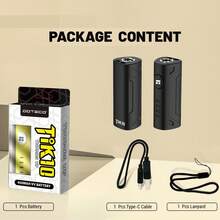 510 Threaded Connector, Mini Soldering Iron Kit, Portable Threaded Soldering Iron, 400mAh Battery Case, Adjustable Voltage Battery Holder, With Type-C Charging Cable, Fast Heating, Comes With A Lanyard For Easy Storage, Compatible With Heating Tip Tools, Suitable For Mobile Phone, Computer, Camera, Circuit Board Repair, DIY Projects And Electronics Repair. - 彩色 - 查看 1