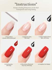 XEIJAYI 1瓶15克钻石光泽亮面封层，持久透明亮面封层，LED UV固化持久美甲，高哑光效果，凝胶指甲油 - 無色 - 查看 9