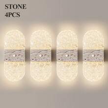 Crystal Motion Sensor Wall Lamp, Acrylic Modern Smart Sensor Wall Light, Night Light, Indoor Motion Sensor Wall Lamp, Wireless LED Wall Light, Wall Lamp, Battery-Powered, Adhesive Design, Rotatable, Portable, Easy To Install, Adjustable Color Temperature And Brightness, Suitable For Hallways, Bathrooms - Multicolor - View 13