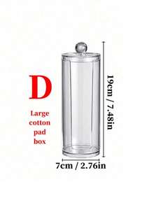 1pc Plastic Makeup Facial Pad Storage Box, Minimalist Clear Multifunction Storage Box For Home, Holiday Gift, Christmas Present,For Holiday Beach, Bathroom Collection, Bedroom Collection, Large Capacity - Multicolor - View 8