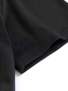 Cherry Print Women's Plus Size T-Shirt Shirt Casual 220g Funny Oversized Graphic Short Sleeve 1 Pcs Tee Novelty Crew Neck Top 100% Polyester - 黑色 - 查看 4