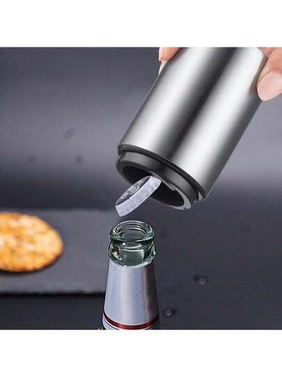 1 cái dụng cụ mở nắp chai bia tự động bằng thép không gỉ - Mở nắp bằng nam châm, thích hợp cho gia đình, cắm trại, quán bar và tiệc tùng | Dễ mở, di động
