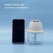 11.83oz Portable Electric Food Chopper & Blender - Mini Wireless USB Handheld Garlic Slicer, Suitable For Vegetables, Ginger, Fruits, Chili Peppers And Meats