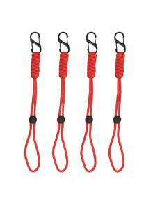 (4 Pieces Per Pack) Woven 24cm Umbrella Rope Keychain Zinc Alloy S-Shaped Mountaineering Buckle - Multicolor - View 13