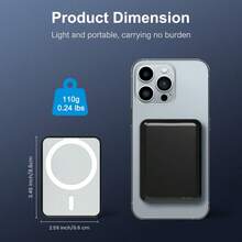 GAWFOLK Pin dự phòng sạc không dây từ tính 5000mAh, tương thích với dòng 16/15/14/13 - Sạc nhanh 22.5W, cổng Type-C, sạc di động | Sạc không dây | Trạm sạc thiết yếu cho du lịch, sạc mọi lúc mọi nơi, tương thích với điện thoại Android, nguồn điện dự phòng khẩn cấp mini ngoài trời, sạc điện thoại di động, thích hợp cho du lịch/cắm trại ngoài trời mùa đông và nguồn điện dự phòng khẩn cấp, quà tặng sinh nhật cho gia đình và bạn bè, quà tặng cắm trại ngoài trời. - Màu đen cổ điển được nâng cấp với sạc nhanh 5000mAh - Xem 6