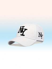 1顶男女通用哥特式纽约字母刺绣嘻哈棒球帽 - 可调节设计，适合嘻哈、街头服饰、徒步旅行、远足、旅游和户外活动 - B - 查看 15