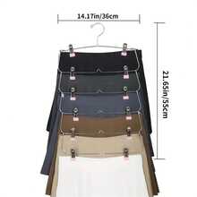 Perchero metálico de 6 niveles con 12 pinzas - Organizador de armario ahorra espacio para camisas, corbatas, cinturones, bufandas, calcetines y sujetadores - Negro, Perchero multiusos | Perchas verticales | Percha de ropa resistente, Organizador de ropa | Diseño de percha moderno | Percha de plástico - Negro - Ver 6