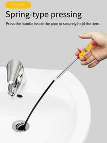 Multi-Functional Stainless Steel Drain Cleaner, One Tool For Multiple Uses! Suitable For Sinks, Floor Drains, Toilets And Various Pipes. Can Clear Different Types Of Blockages, And Can Be Used With Other Tools To Meet Different Unclogging Needs. Excellent Value. - Multicolor - View 8