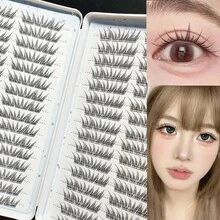 LIMEIKAI 16对自然纤薄轻盈蓝色水滴形假睫毛，浓密型 - D - 查看 12