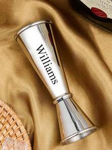 1pc Customized Cocktail Jigger, Personalized Engraved Stainless Steel Cocktail Jigger, Custom Gift For Bartenders, Exclusive Gift For Mixologists - Multicolor - View 3