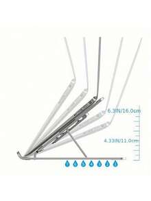 新款笔记本电脑支架，采用优质ABS和金属材质，稳固耐用，7档可调，便携可折叠，三档散热支架