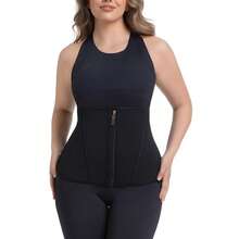 1 pièce Gaine amincissante pour femmes grandes tailles, body de fitness, danse, yoga, course. Gaine de taille amincissante minimaliste et pour un port quotidien - Noir - Voir 3