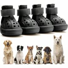 Dog Shoes Hot Pavement, Non - Slip Waterproof Breathable Easy To Clean Put On And Take Off Dog Boots, Paw Protector Hot Summer Roads Winter Snow Black, Size 9: 2.76 Inchx3.35 InchL* - 黑色 + 9 號:(2.76"x3.35")(寬*長) - 查看 2