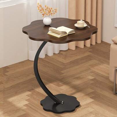 LKZ Vintage Round Living Room Side Table, Lightweight Coffee Table, Patio Table - Modern Living Room Decor, Space Saving For Living Room, Kitchen And Bedroom