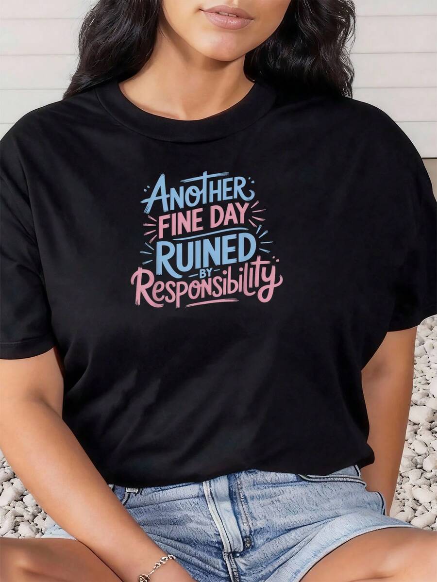 Camisetas femininas - Preto - Ver 1