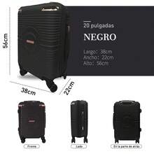 Nueva moda de 20 pulgadas rueda universal equipaje de viaje retro estilo portátil caja de tirador maleta de negocios - Negro - Ver 4