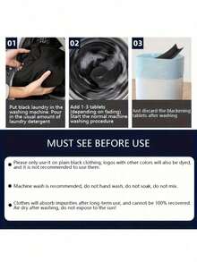 1/10/20/30pcs Black Clothing Dye Sheets, Dark Color Refresh & Fade Repair, Color Protection & Fixing Sheets, Reduce Washing Fading, Easy To Use, Portable For Home & Travel, Daily Clothing Care Refresh Sheets - Black - View 7