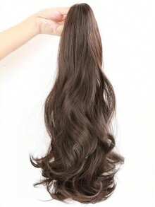 假发马尾辫环绕式长马尾辫，三爪长发高马尾夹，无缝假发夹式自然蓬松逼真马尾辫 HA2784 优雅发夹 女士发爪发夹 冬季发饰 - 加長款 - 查看 11