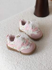 1 Pair Fashionable Infant Toddler Shoes, New Everyday Wear Design, All Season - Pink - View 4