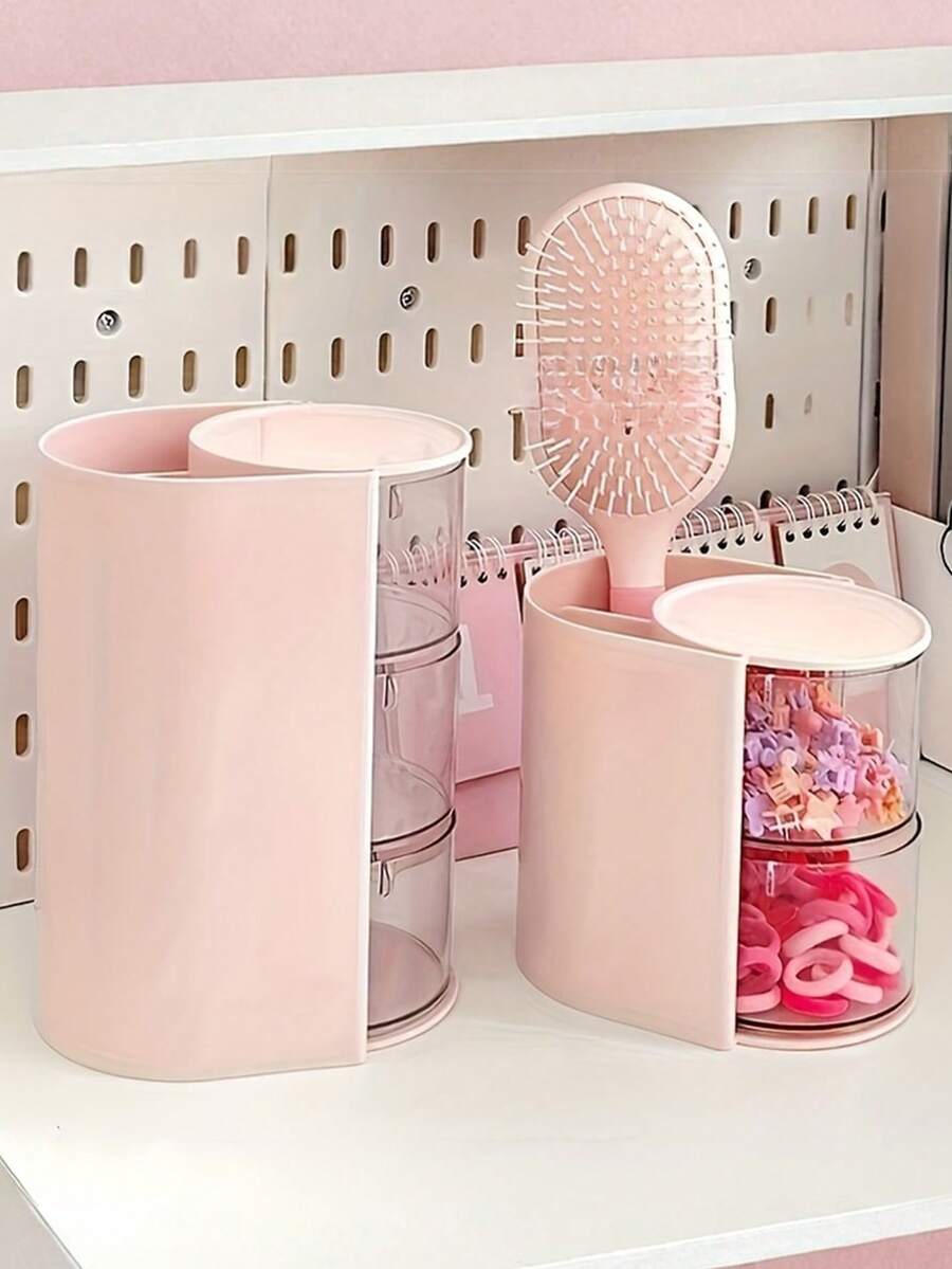 Hộp đựng trang sức/mỹ phẩm xoay nhiều lớp trong suốt, thiết kế nhiều ngăn để đựng mỹ phẩm, cọ trang điểm và dụng cụ làm đẹp, lý tưởng làm quà tặng Giáng sinh, Ngày Valentine, Sinh nhật, cũng thích hợp để trên bàn trang điểm, thiết kế thời trang, bền chắc, hoàn hảo để đựng trang sức, hộp đựng mỹ phẩm xoay, hộp đựng phụ kiện tóc, hộp đựng đồ dùng trong phòng, hộp đựng đồ chơi, và nhiều hơn nữa.