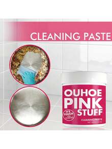 OUHOE Multi-Functional Stain Cleaning Cream, Gently Remove Heavy Household Kitchen Grease Universal Pink Bucket Degrease Polish Stain Remover Cleaning Paste - Pink - View 4