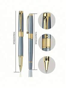 Customized Metal Signature Pen With Name Or Logo, Includes Gift Box, Personalized Ballpoint Writing Pen For Office, Teachers, Students And Professionals, Graduation Gift - Multicolor - View 4