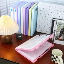 Multi-Purpose File Storage Box & Desk Organizer | Adjustable Divider Expanding Folder Organizer For Filing Cabinet & Home Office | Stackable Document Box For Letter, A4 Files | Easy Assembly - Màu tím - Xem 8